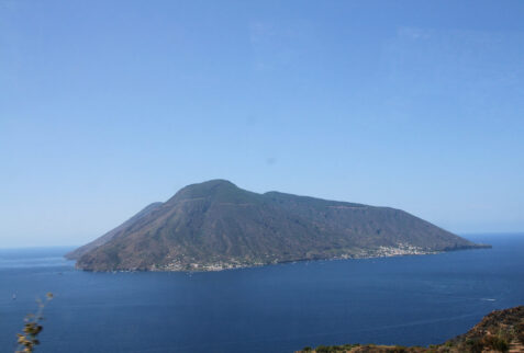 Aeolian islands - Salina island viewed from Lipari island - BBOfItaly