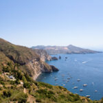 Aeolian islands - Vulcano island viewed from Lipari island - BBOfItaly