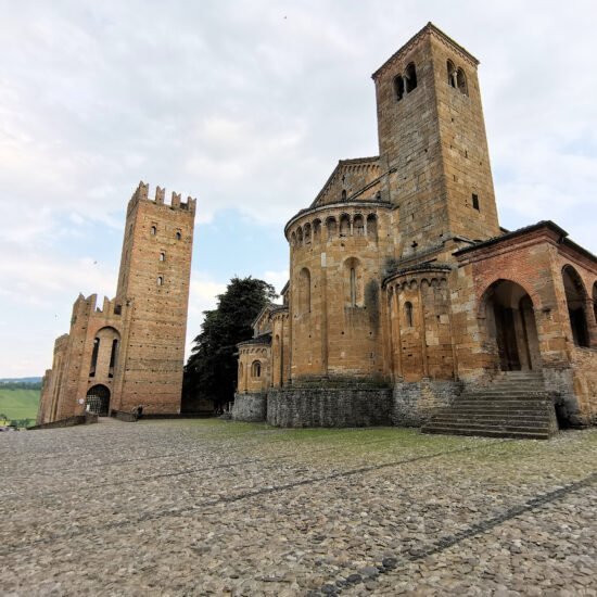 Castell'Arquato - Piazza Monumentale with Rocca Viscontea and Collegiata - BBOfItaly