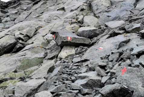 From Rifugio Ponti to Bivacco Kima - To get Bocchetta Roma you literally must walk through big stones - BBOfItaly