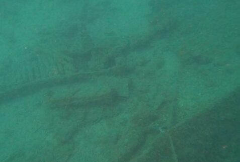 Wreck San Guglielmo - Parts of the wreck scattered on the seabed - BBOfItaly