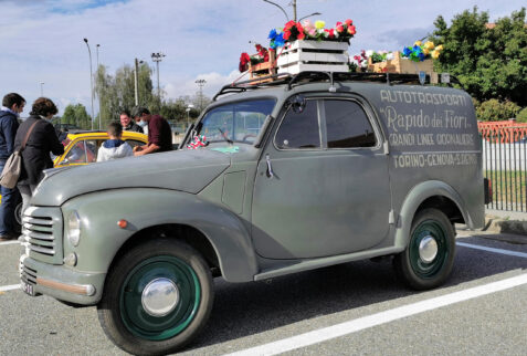 The "Topolino" a Fiat car built during fifties