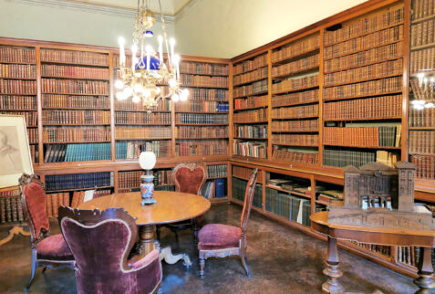 Castello Ducale di Agliè – library of the castle, where ancient books in different languages are present, used by the nobles also for their education