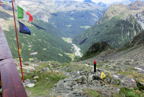 Rifugio Del Grande Camerini – from the shelter it is possible to see Valmalenco where Chiareggio is located