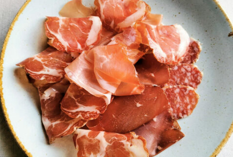 La Cascata – fantastic cured meat always present on the table