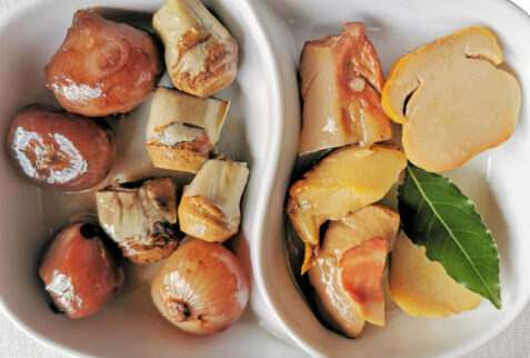 La Cascata – funghi, carciofi and cipolle sott’olio along whit cured meat