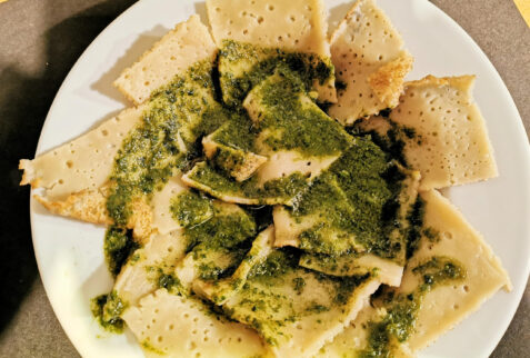 Pontremoli – Testaroli with Pesto