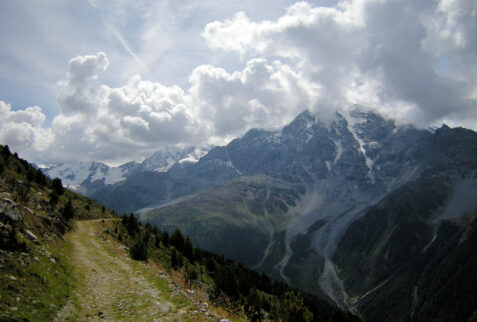 the simple path with a fantastic view to get the Malga