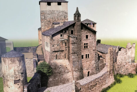 Castello di Sarriod de La Tour – a three dimensional drawing of the castle