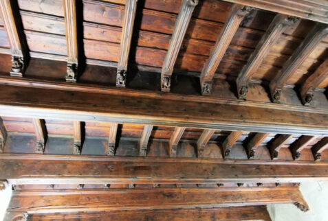 Castello di Sarriod de La Tour – wooden celling of Sala delle Teste