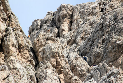 Dolomiti Piccolo Cir – Via Ferrata at the crack point on Piccolo Cir face