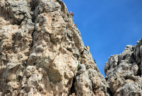 Dolomiti Piccolo Cir – going up on the final wall of Piccolo Cir