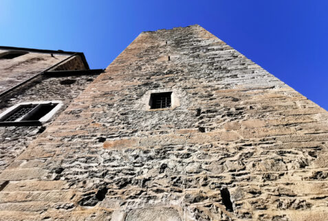 Avise Valle d’Aosta – the picture shows the huge tower of Castello Blonay