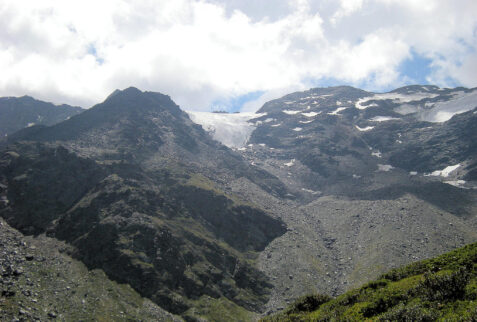 Lago Verde Val Martello – tongue of Ghiacciaio di Lorchen