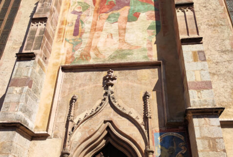 Merano Alto Adige - side door of Chiesa di San Nicolò