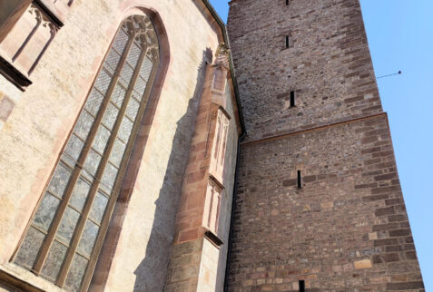 Merano Alto Adige – bell tower of Chiesa di San Nicolò