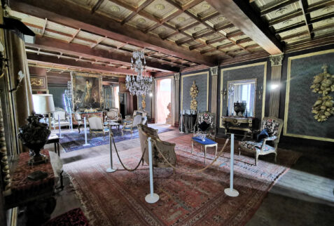 Castello di Compiano – living room where Marchesa Gambarotta spent her time with guests