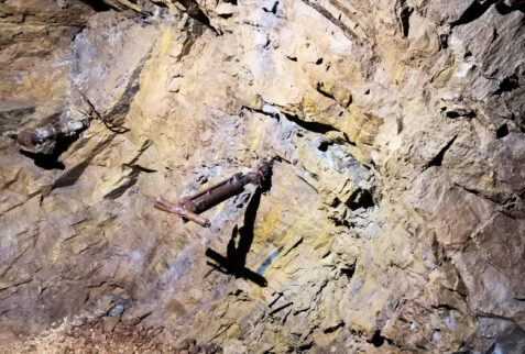 Marzoli mine - Ancient machinery for drillin the rock. Esplosives were placed inside the holes - BBOfItaly