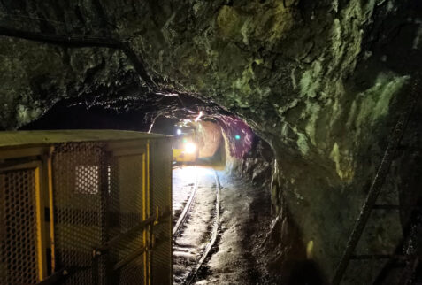 Marzoli mine - Inside the mine, after getting of the train - BBOfItaly