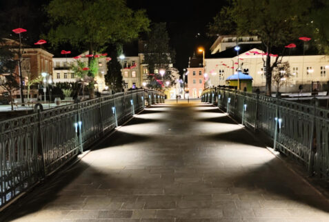 Merano – bridge on Passirio by night