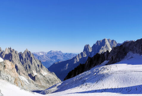 Skyway Monte Bianco – Vallée Blanche straight down to the French side of Monte Binco massif – BbBofItaly