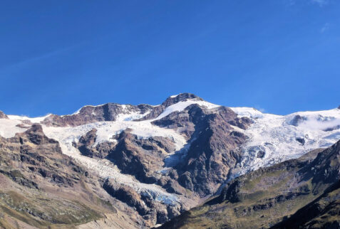 Quintino Sella – from left Lyskamm Occidentale (4479 meters high), Lyskamm Orientale (4527 meters high) – BBofItaly