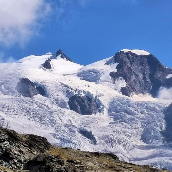 Quintino Sella – from left Corno Nero (4308 meters high), Piramide Vincent (4208 meters high) – BBofItaly