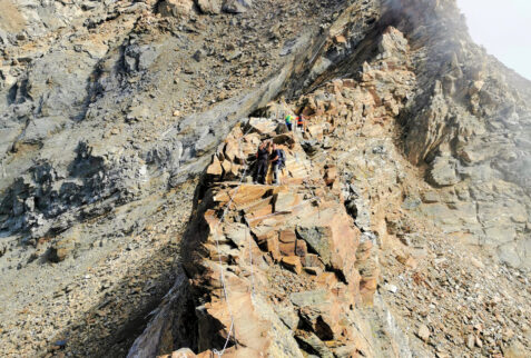 Quintino Sella – the long ridge runs to Rifugio Quintino Sella – BBofItaly