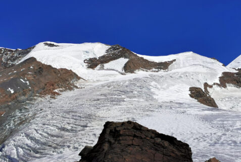 Quintino Sella – the Felik glacier with its huge crevasses – BBofItaly