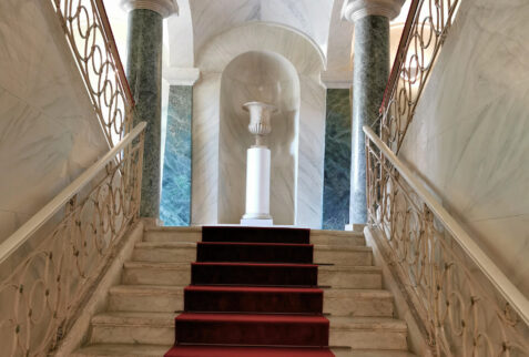 Noto – the staircase to the noble floor of Palazzo Nicolaci – BBofItaly