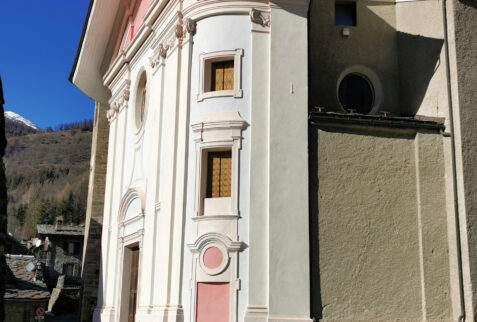 Etroubles – facade of Chiesa di Santa Maria Assunta – BBofItaly