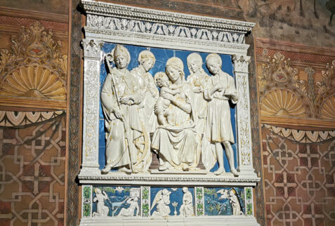 Gradara castle – in the chapel of the castle there is one of the most important and valuable artwork: the terracotta created by Andrea della Robbia (year 1480) – BBofItaly