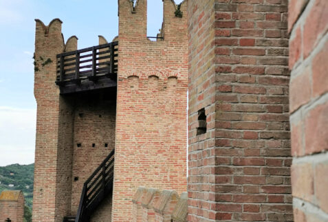 Gradara castle – glimpse of the medieval hamlet walls – BBofItaly