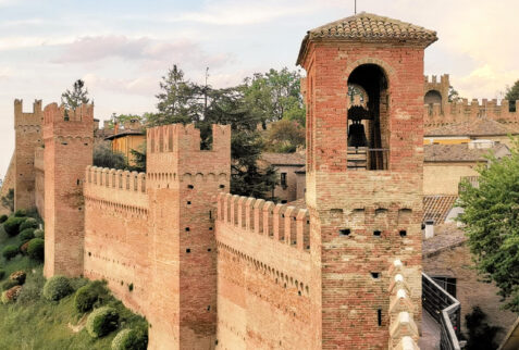 Gradara castle – glimpse of the medieval hamlet walls – BBofItaly