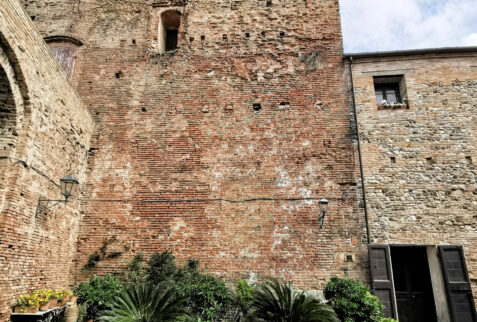Castle of Santarcangelo – the castle tower now less high than it was in the ancient times – BBofItaly