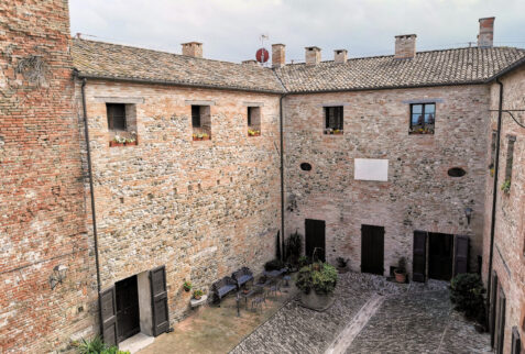 Castle of Santarcangelo – a glimpse of the courtyard of the castle – BBofItaly