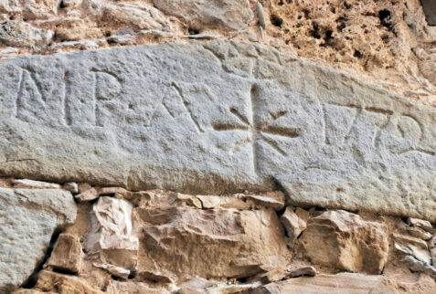 Monte dei Bianchi – am inscription carved on a rocks of a house of Monte dei Bianchi. The house dates back 1772 ! – BBofItaly