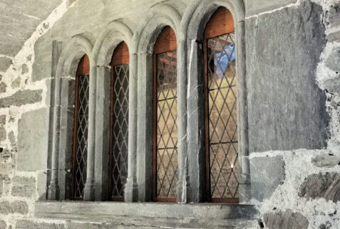 Castello di Verrès – particularly shaped windows on the floor of lords – BBofItaly