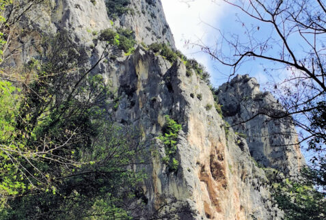 Furlo Gorge – cliffs overhanging the gorge – BBofItaly