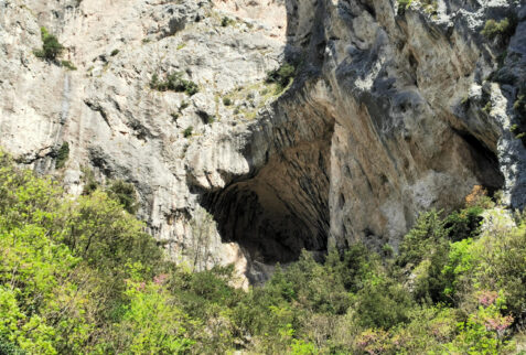 Furlo Gorge – some vertical faces are characterized by the presence of natural caves – BBofItaly