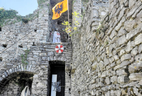 Vezio castle – the angular turret of the walls – BBofItaly
