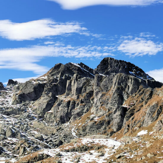 Benigni shelter – Dente di Mezzaluna mountain seen from the small flat land where Benigni stands – BBofItaly