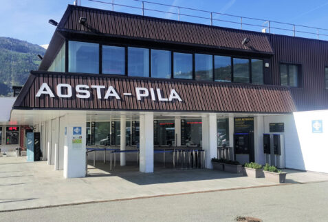 La Stella – the cable car departure station in Aosta city - BBofItaly
